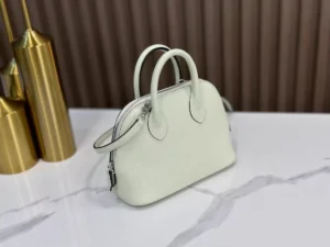 DDMode Hermès Min Bolide Light Green Silver Hardware 19cm Full Handmade Phw