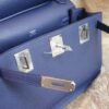 DDMode Hermes CK73 Blue Saphir Jypsiere 29CM Clemence Leather Silver Hardware