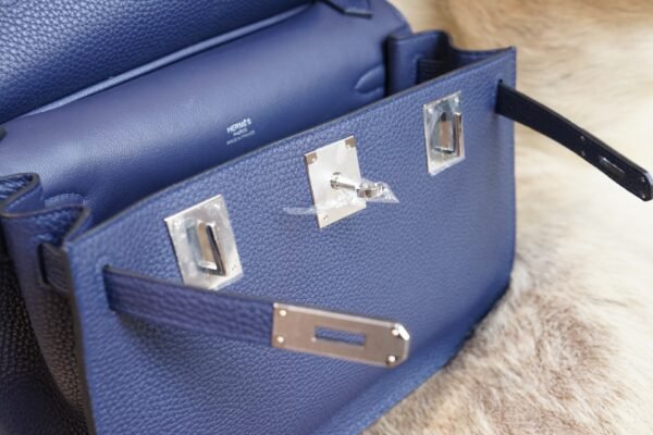 DDMode Hermes CK73 Blue Saphir Jypsiere 29CM Clemence Leather Silver Hardware