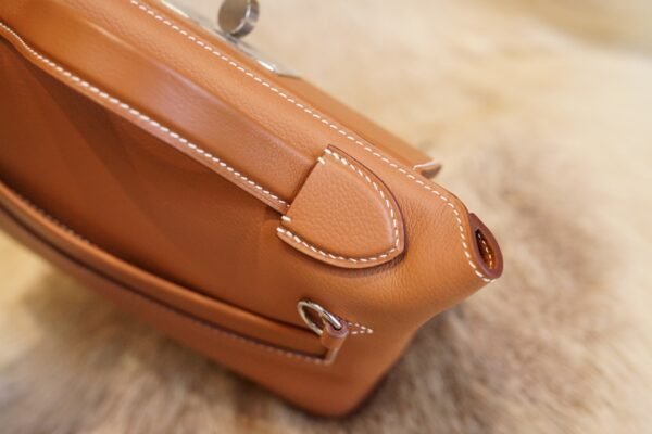 DDMode Hermes CK37 Gold Evercolor Leather Mini Kelly 2424 Silver Hardware