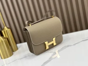 DDMode Hermès Constance Epsom Etoupe Grey Gold Hardware 19cm Full Handmade Ghw
