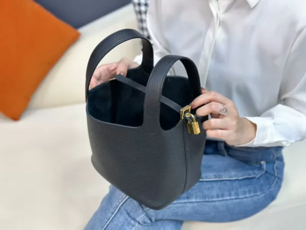 DDMode Factory Picotin Togo Black Gold Hardware 18cm Full Handmade
