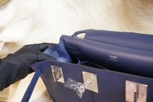 DDMode Hermes CK73 Blue Saphir Jypsiere 29CM Clemence Leather Silver Hardware