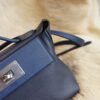 DDMode Hermes 2Z Blue Nuit Mini Kelly 2424 Evercolor Leather Silver Hardware