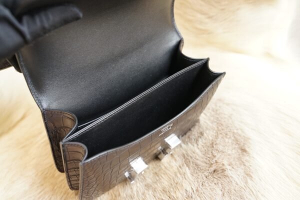 DDMode Wechat Hermes CK89 Nior Matte Crocodile Constance 19CM Silver Hardware