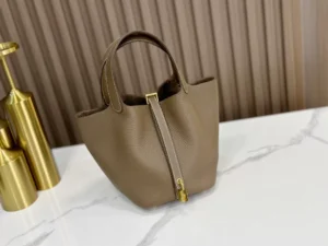 DDMode Factory Picotin Togo Etoupe Grey Gold Hardware 18cm Full Handmade