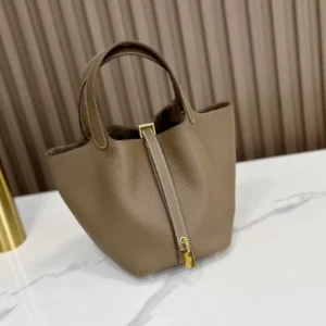 DDMode Factory Picotin Togo Etoupe Grey Gold Hardware 18cm Full Handmade