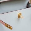 DDMode Hermes T0 Blue Brume / 3Q Rose Sakura Chevre Kelly 25CM Brush Gold