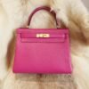 DDMode Factory Hermes Kelly 28CM L3 Rose Purple Chevre Leather Gold Hardware