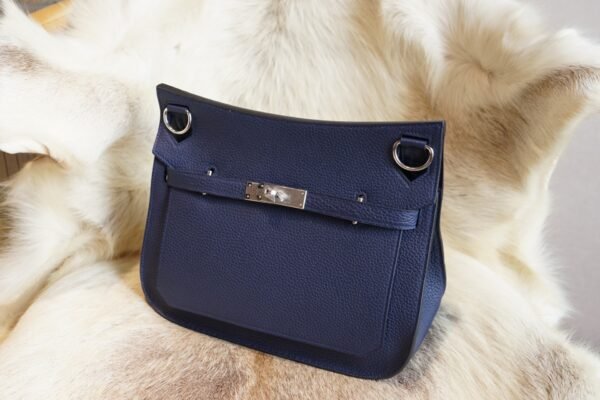 DDMode Hermes CK73 Blue Saphir Jypsiere 29CM Clemence Leather Silver Hardware