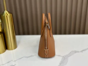 DDMode Hermès Min Bolide Ck37 Golden Brown Silver Hardware 19cm Full Handmade Phw