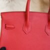 Full Handmade Hermes Q5 Rouge Casaque Birkin 25CM Togo Leather Gold Hardware