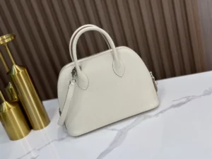 Bolide Evercolor Creamy White Silver Hardware 25cm Full Handmade Phw