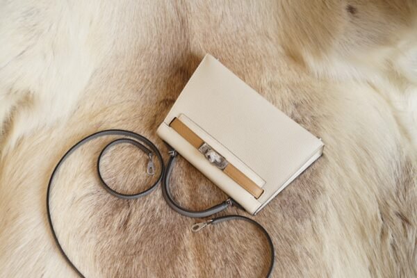 DDMode Hermes 8L Beton / Chai / Etain Epsom Mini Kelly 19CM Silver Hardware