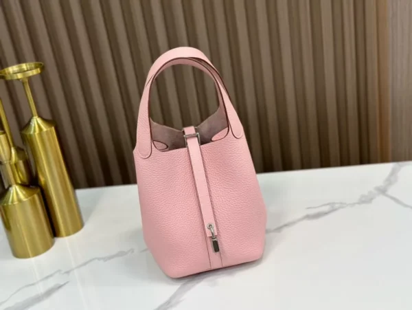 DDMode Factory Picotin Togo New Pink Silver Hardware 18cm Full Handmade