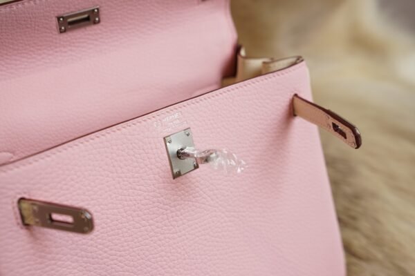 DDMode Whatsapp Hermes 3Q Rose Sakura / 8L Berton Togo Kelly 25CM Silver Hardware