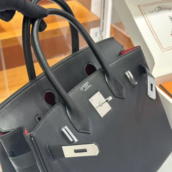 DDMode Factory Birkin Swift Black Silver Hardware 30cm Full Handmade