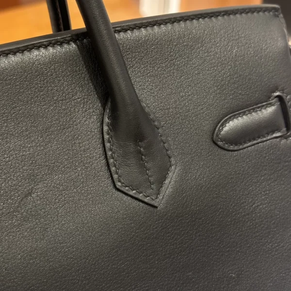 DDMode Factory Birkin Swift Black Silver Hardware 30cm Full Handmade