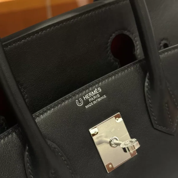 DDMode Factory Birkin Swift Black Silver Hardware 30cm Full Handmade