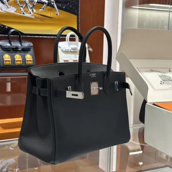 DDMode Factory Birkin Swift Black Silver Hardware 30cm Full Handmade