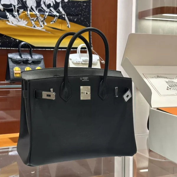 DDMode Factory Birkin Swift Black Silver Hardware 30cm Full Handmade