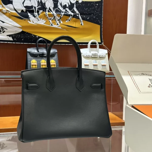 DDMode Factory Birkin Swift Black Silver Hardware 30cm Full Handmade
