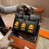 DDMode Factory Birkin Faubourg Epsom & Alligator Black & Yellow & Orange 20cm Full Handmade