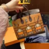 DDMode Factory Birkin Faubourg Epsom & Alligator Brown & Black & White & Orange 20cm Full Handmade