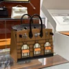 DDMode Factory Birkin Faubourg Epsom & Alligator Brown & Black & White & Orange 20cm Full Handmade