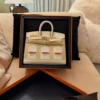 DDMode Factory Birkin Faubourg Epsom & Alligator offwhite & White & Orange 20cm Full Handmade