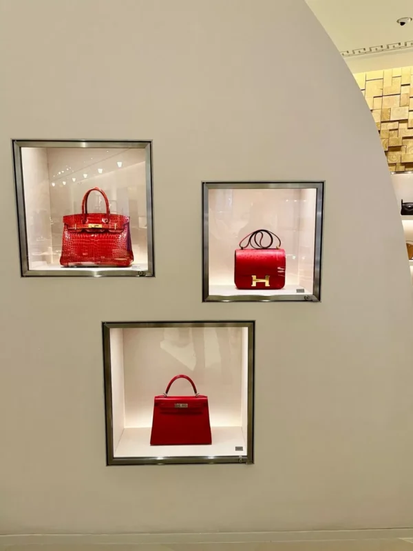 DDMode Factory Birkin Shiny Alligator crocodile Bright Red Gold Hardware 25cm Full Handmade