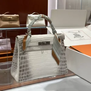 DDMode Factory Kelly Matte Niloticus crocodile Himalaya Silver Hardware 25cm Full Handmade