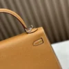 DDMode Factory Kelly Epsom Golden Brown Silver Hardware 25cm Full Handmade