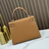 DDMode Factory Kelly Epsom Golden Brown Silver Hardware 25cm Full Handmade