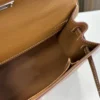 DDMode Factory Kelly Epsom Golden Brown Silver Hardware 25cm Full Handmade