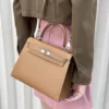 DDMode Factory Kelly Epsom Golden Brown Silver Hardware 25cm Full Handmade