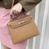 DDMode Factory Kelly Epsom Golden Brown Silver Hardware 25cm Full Handmade