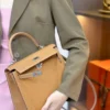 DDMode Factory Kelly Epsom Golden Brown Silver Hardware 25cm Full Handmade