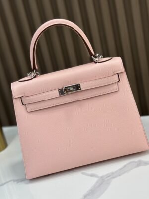 DDMode Factory Kelly Epsom 3Q Pink Silver Hardware 25cm Full Handmade