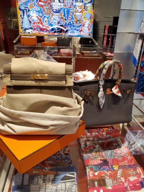 1713519713022 DDMode Factory Kelly Ado Togo Tinware grey Gold Hardware 21cm Full Handmade