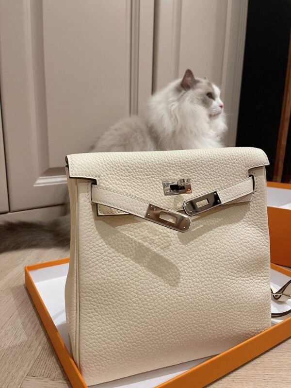 DDMode Factory Kelly Ado Togo Creamy White Silver Hardware 21cm Full Handmade