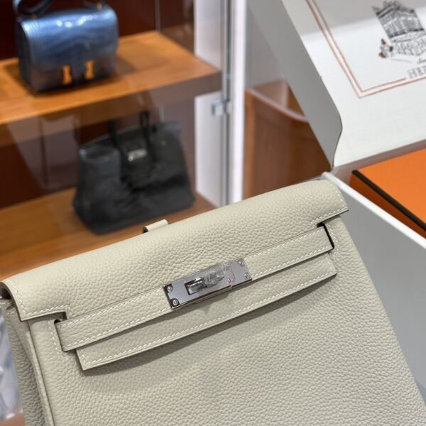 DDMode Factory Kelly Ado Togo Creamy White Silver Hardware 21cm Full Handmade