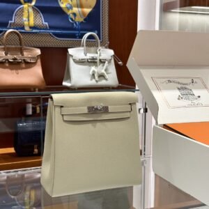 DDMode Factory Kelly Ado Togo Creamy White Silver Hardware 21cm Full Handmade