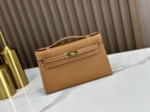 DDMode Factory Mini Kelly Pochette Epsom Golden Brown Gold Hardware 22cm Full Handmade