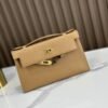 DDMode Factory Mini Kelly Pochette Swift Tea Khaki Gold Hardware 22cm Full Handmade
