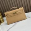 DDMode Factory Mini Kelly Pochette Swift Tea Khaki Gold Hardware 22cm Full Handmade