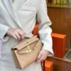 DDMode Factory Mini Kelly Pochette Swift Tea Khaki Gold Hardware 22cm Full Handmade