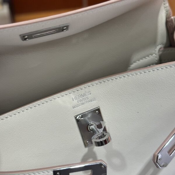 DDMode Factory kelly Moove Swift Creamy White Silver Hardware 17cm Full Handmade