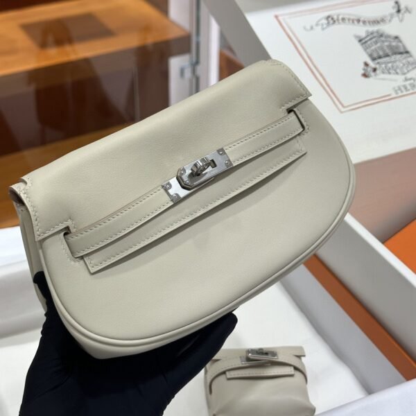 DDMode Factory kelly Moove Swift Creamy White Silver Hardware 17cm Full Handmade
