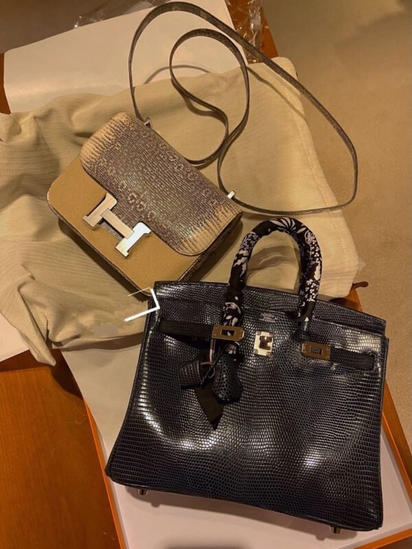 DDMode Factory Brikin Lizard Black Silver Hardware 25cm Full Handmade